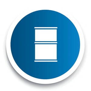 Blue and white Icon - oil drum
