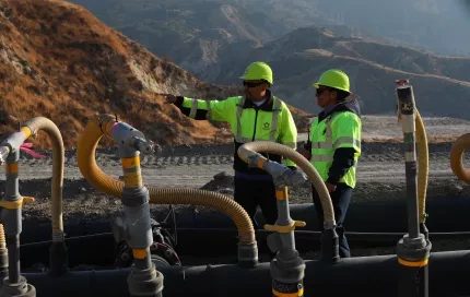 workes in high-vis clothing at a landfill gte facility